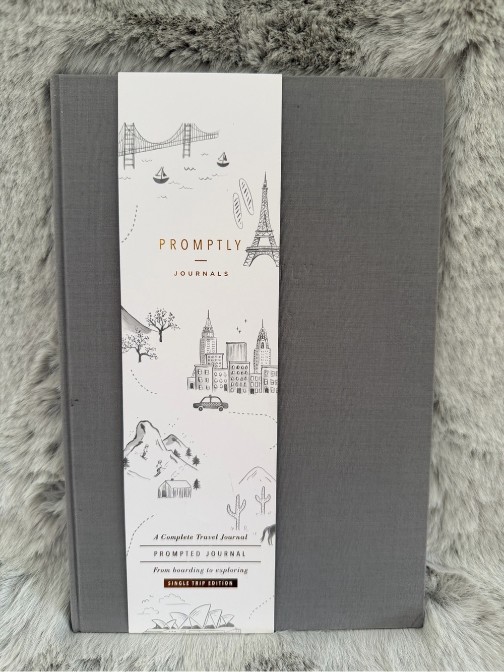 Gray Promptly Travel Journal new hardcover